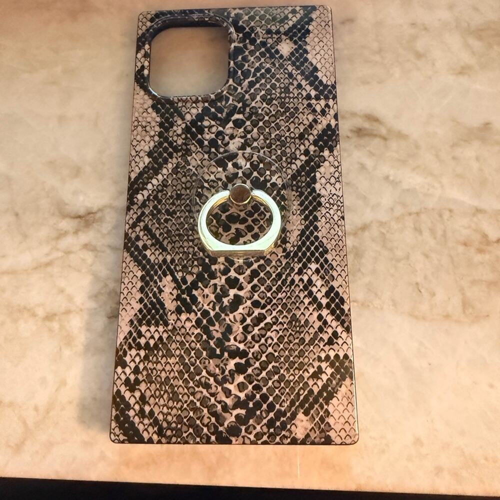 Flaunt Snake Pattern Phone Case with Ring Holder  Iphone 12 Pro Max